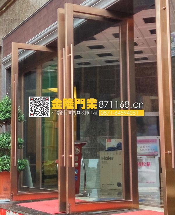 云南昆明酒店商铺大门、地弹簧门、推拉门